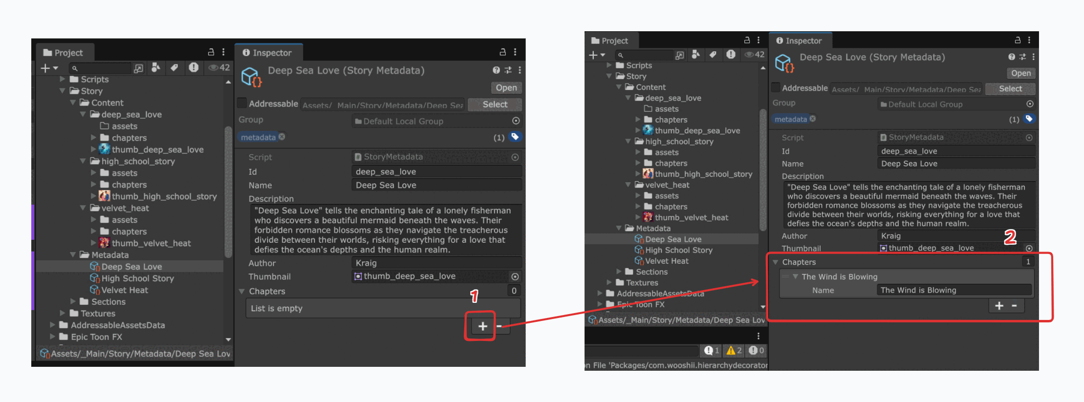 Add Yarn File to Story Metadata