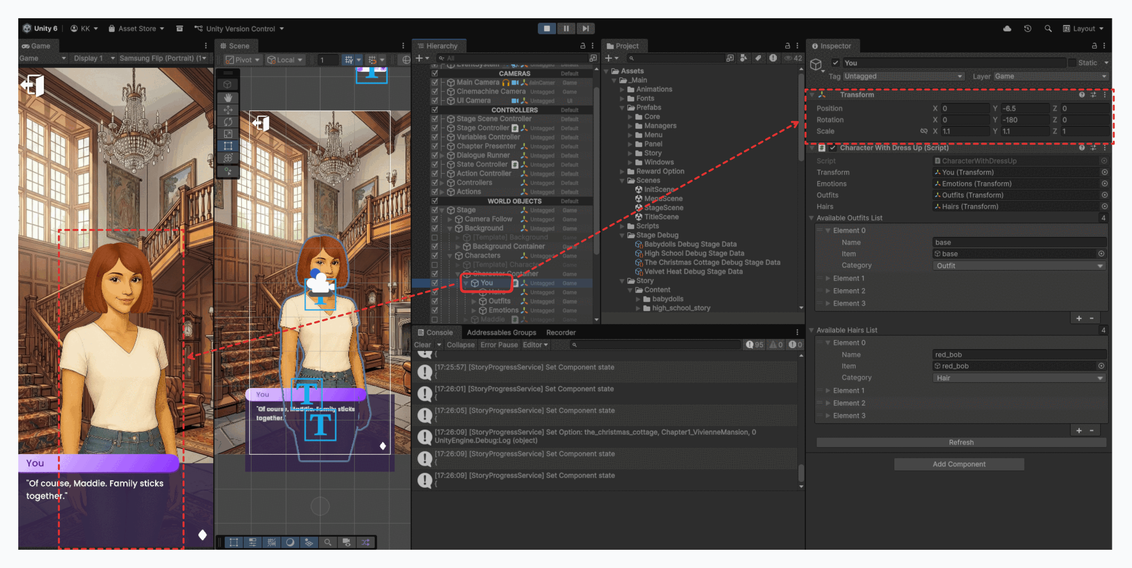 Dressup Character and Scale