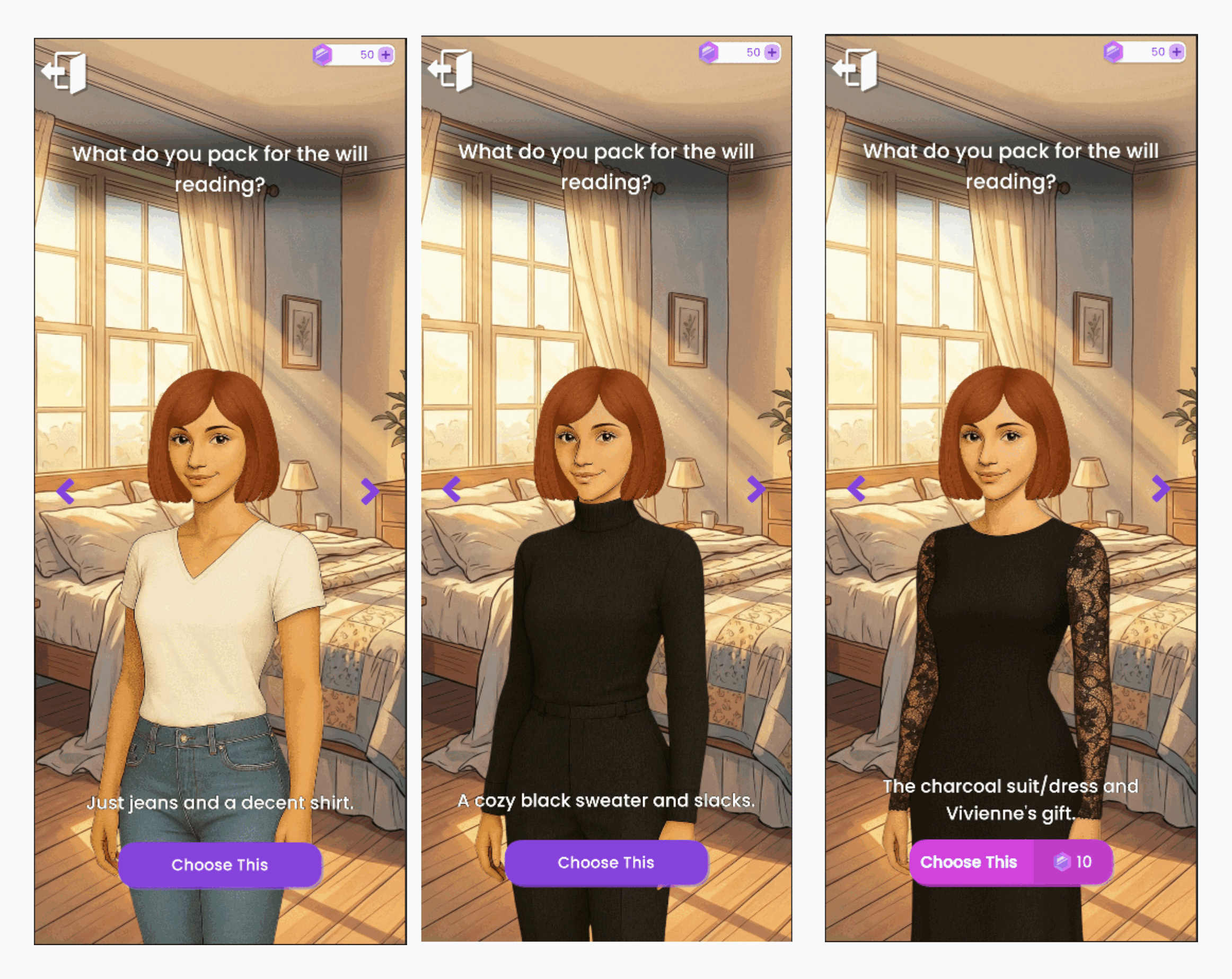 Dressup Choices Example