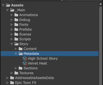 Story Metadata Folder