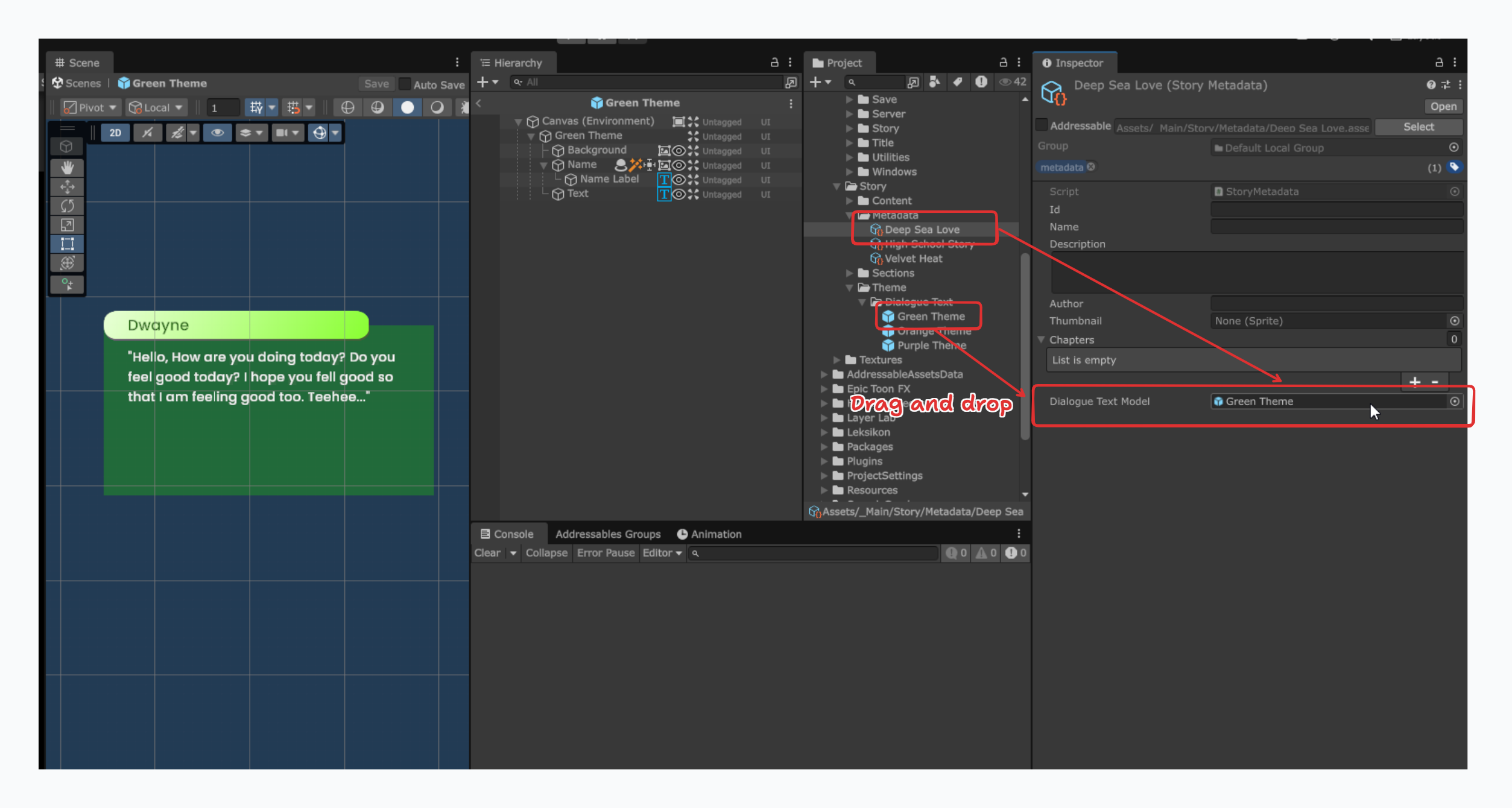 Updating Dialogue Text Model